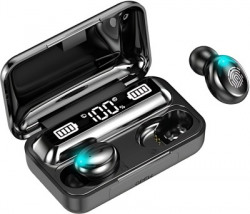 RoyalRich LED Display TWS Earbuds Bluetooth Headset(Black, True Wireless)