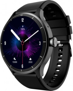beatXP Flux 1.45  (3.6 cm) Bluetooth Calling smartwatch with round HD display Smartwatch(Electric Black Strap, Free Size)