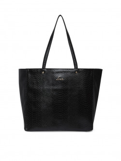 Lavie Croc Nov Women Black Tote Bag