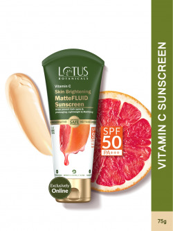 Lotus Botanicals 300x Vitamin C Skin Brightening SPF50 MatteFLUID Sunscreen - 50 g