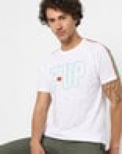 Regular Fit Typographic Print Crew-Neck T-Shirt