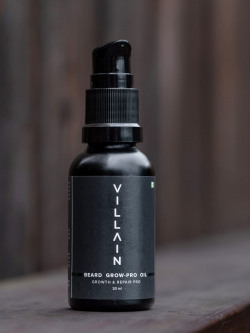 VILLAIN MEN BEARD GROW-PRO OIL TO NOURISH & STRENGTHEN UNEVEN PATCHY B