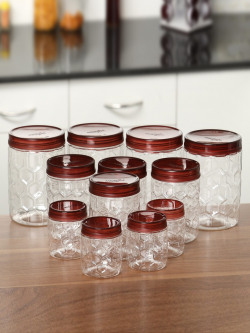 Milton Hexa 6 Set of 18 Brown Pet Jars 6 Pcs x 270 ml 6 Pcs x 665 ml 6