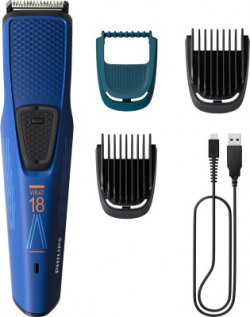 PHILIPS BT1233/28 Trimmer 30 min Runtime 3 Length Settings(Blue)