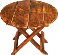 HiraWoodArt Mango Wooden Contemporary Antique Finish Foldable Side Cof