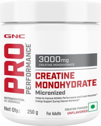 GNC Pro Performance Monohydrate 3000 mg Creatine(250 g, Unflavoured)