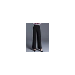 WOMEN RELAXED FIT PANTS WITH ELASTICATED WAIST