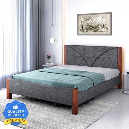 Flipkart Perfect Homes Massif Solid Wood King Bed(Finish Color - Dark
