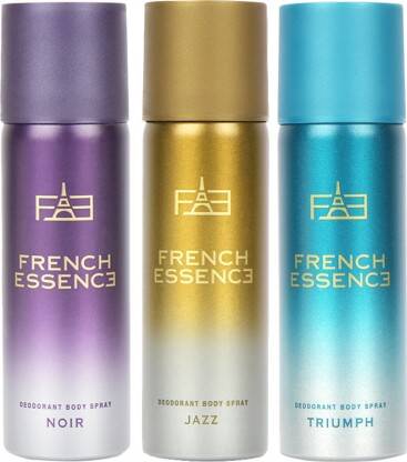 FRENCH ESSENCE Combi Pack of Jazz,Noir & Triumph 50 Ml Each Deodorant