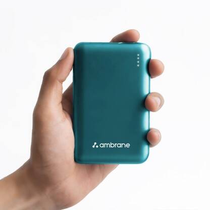 Ambrane 10000 mAh 22.5 W Compact Pocket Size Power Bank(Green, Lithium