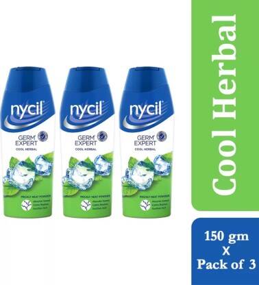 NYCIL GERM EXPERT COOL HERBAL PRICKLY HEAT AND COOLING POWDER ( PACK O