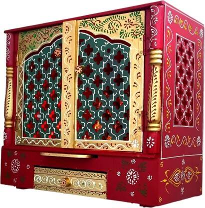 JAMWAIART TEMPLE FOR HOME POOJA, ARTI SOLID WOOD HOME TEMPLE(HEIGHT: 5