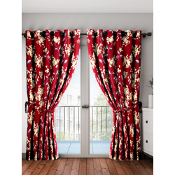 Cortina Maroon  Door Curtains