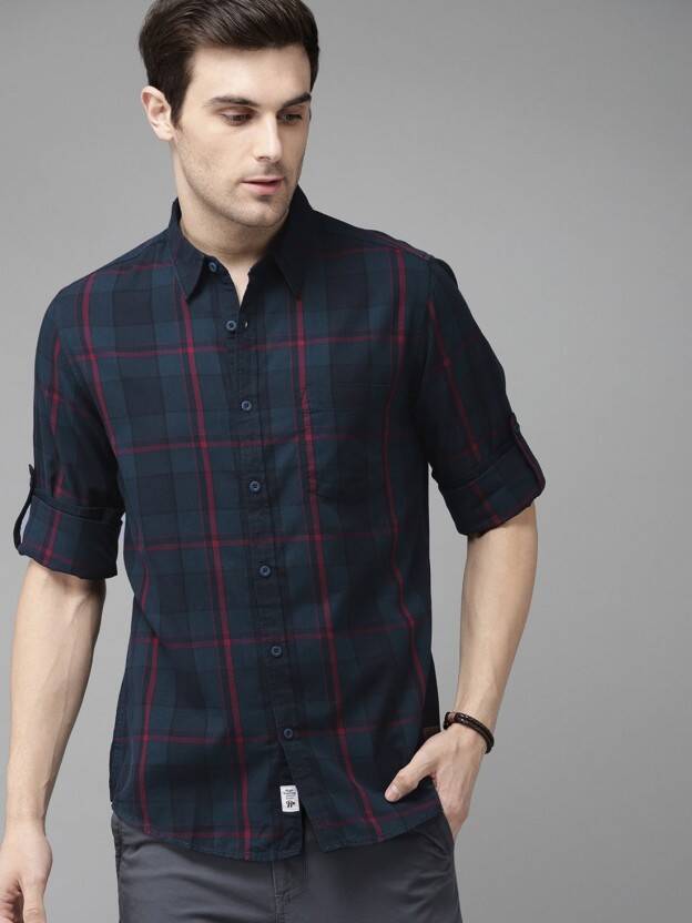 Men Regular Fit Checkered Casual Shirt