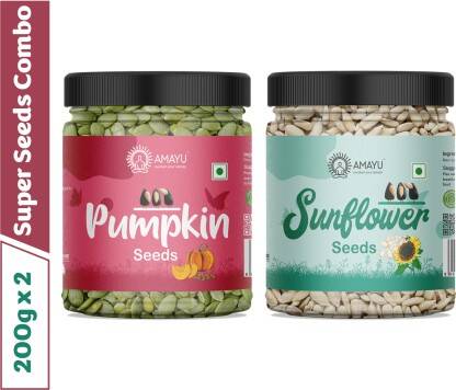 AMAYU Raw Organic Pumpkin Seeds | Sunflower Seeds for Eating Mix Combo