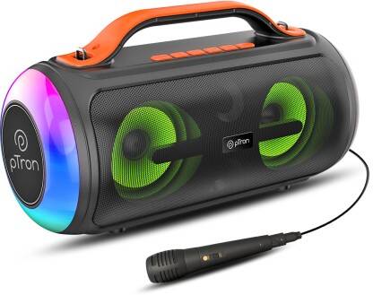 PTron Fusion Octane with 40W Pristine Sound, Karaoke Mic, RGB Lights &