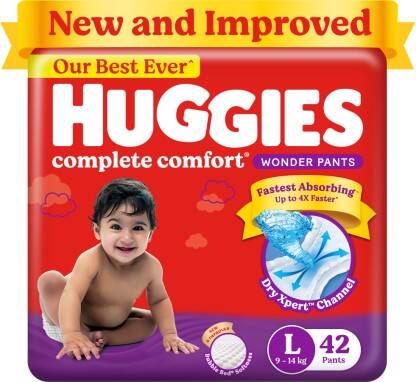 Huggies Complete Comfort Wonder Pants, India's Fastest Absorbing Diape