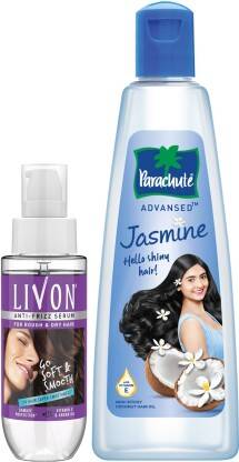 Parachute Advansed Jasmine Coconut Hair Oil, Shiny, Strong Hair & Livo