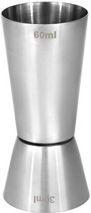 CREW4 CREW4 Stainless Steel Peg Cocktail Jigger,Glass,Double Side Drin