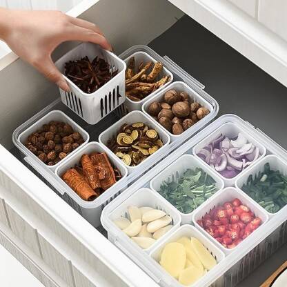 Flipkart SmartBuy Plastic Fridge Container - 2200 ml(Clear)
