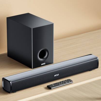 Mivi Fort H160 Soundbar, 160 Watts, 2.1 Channel, Multi-Input and EQ Mo