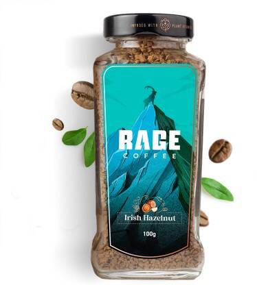RAGE Coffee 100 Gms Irish Hazelnut Flavour - Premium Arabica Instant C